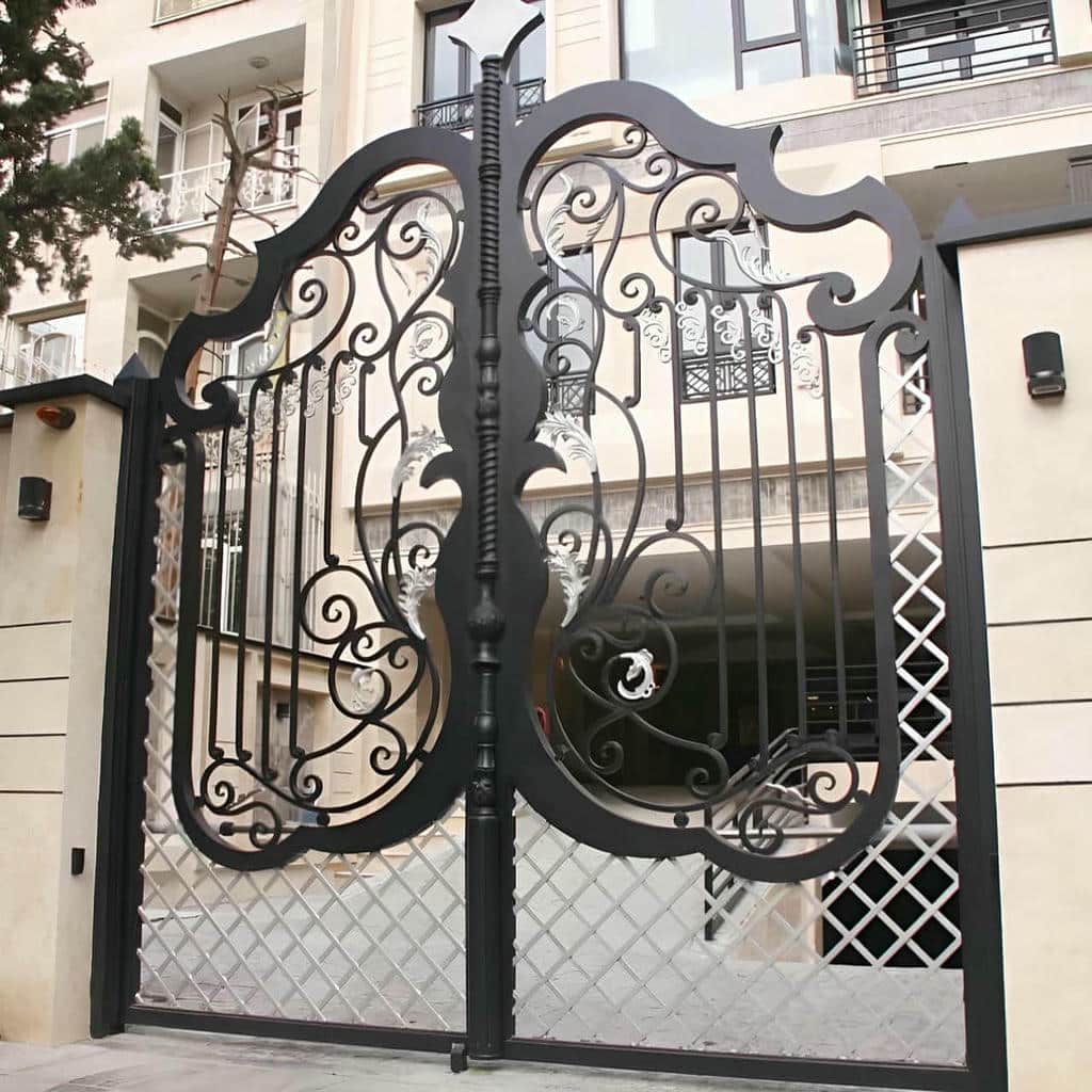 خرید درب فلزی CNC حیاط با ورق مقاوم