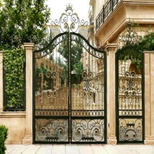 6 طرح درب پارکینگ لولایی ستون دار