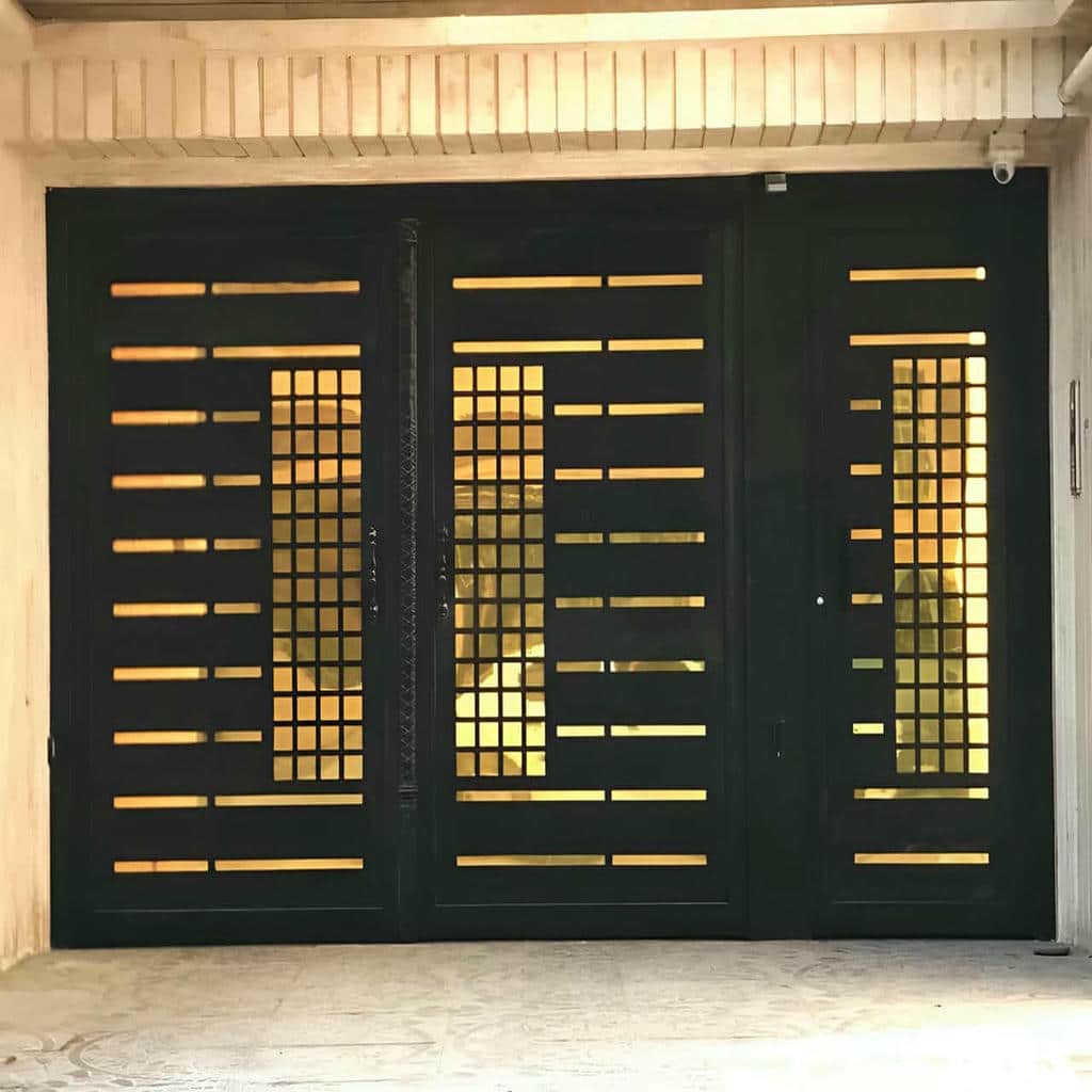 6 مدل درب ویلایی نفررو کنار پارکینگ