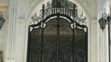 14 مدل درب پارکینگ حیاط لولایی