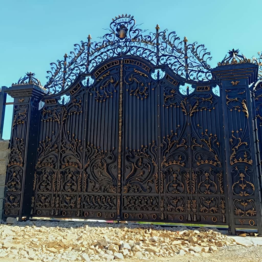 خرید درب ویلایی طرح چوب فلزی با پوشش محافظ