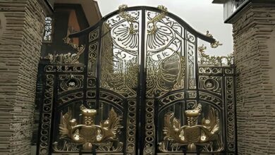 10 مدل درب حیاط پروفیلی کلاف دار