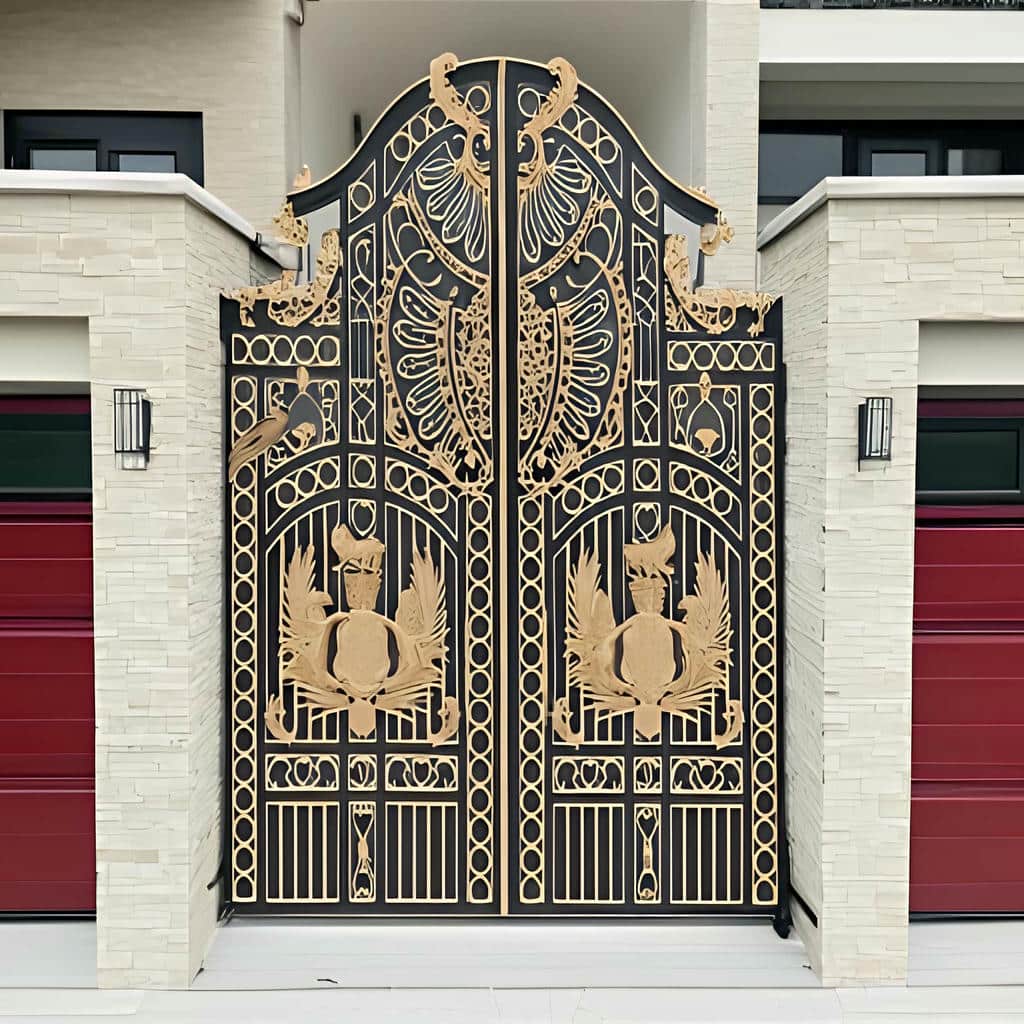 نصب درب پارکینگ CNC پنل فلزی با چهارچوب تراز و اجرای دقیق