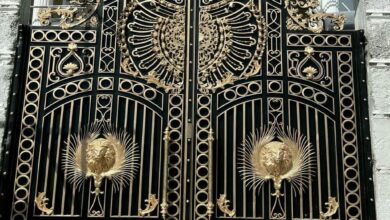6 نمونه درب ویلا مدرن نمای سنگی