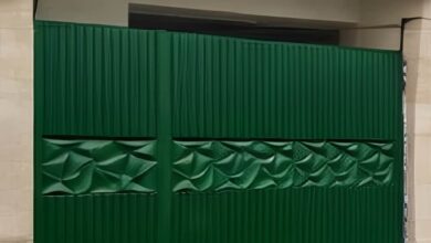 6 مدل درب ویلایی برش لیزری طرح هندسی