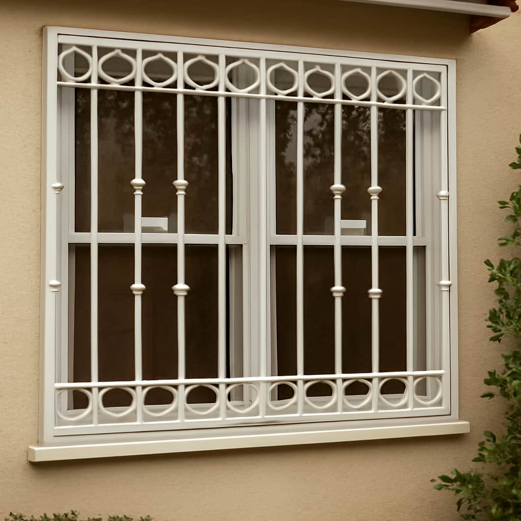 حفاظ پنجره ساده آهنی با طراحی کلاسیک