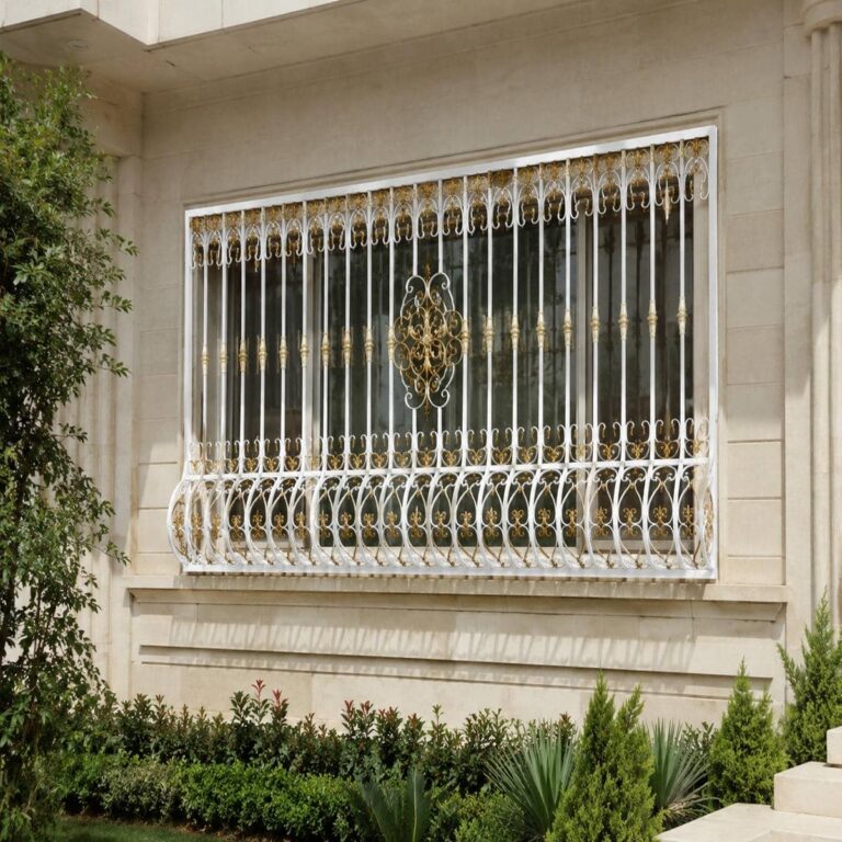 حفاظ پنجره فرفورژه با طراحی ظریف