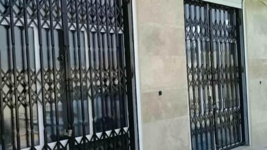 نرده آکاردئونی فلزی با متریال مقاوم