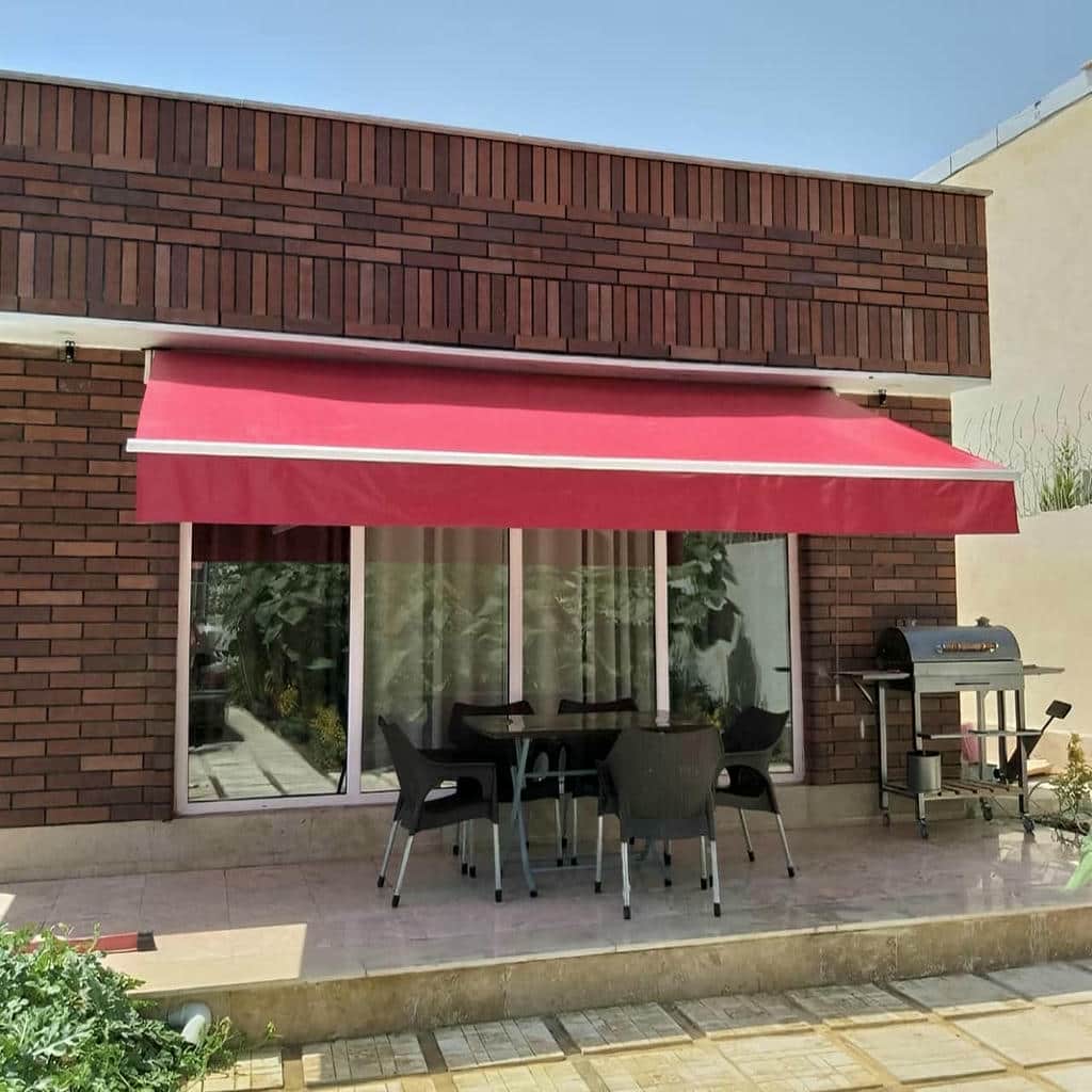 سایبان بالکن با پوشش مقاوم بازسازی ساختمان
