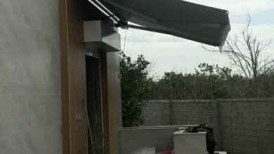سایبان تاشو جمع شونده کم عرض