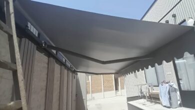 سایبان ریموت دار با سازه مقاوم