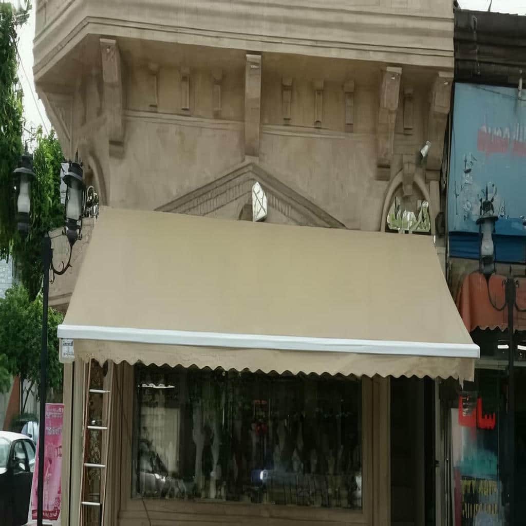 سایبان مغازه برقی با پوشش محافظ