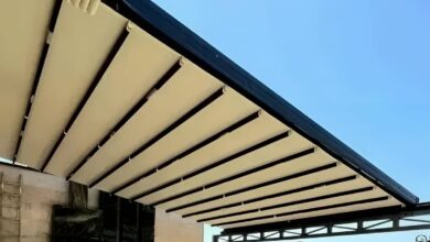 سقف متحرک پارچه ای پوشش پارچه مقاوم