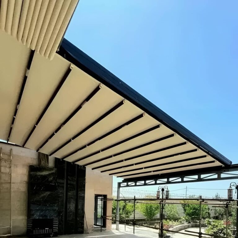 سقف متحرک پارچه ای پوشش پارچه مقاوم