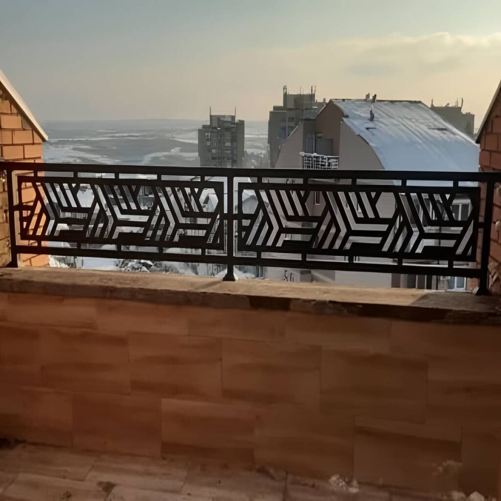 نرده آلومینیومی بالکن با اتصالات استاندارد
