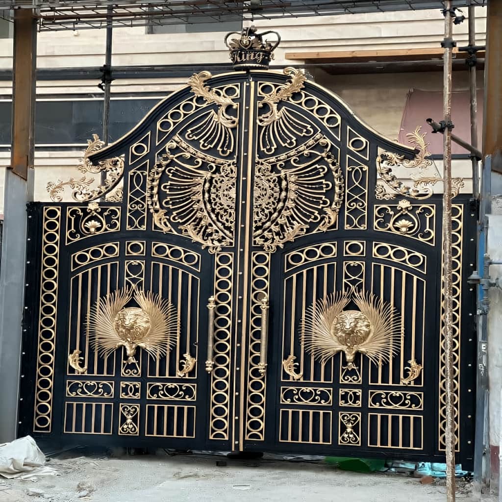 درب ویلایی فلزی ساده برای ورودی ساختمان