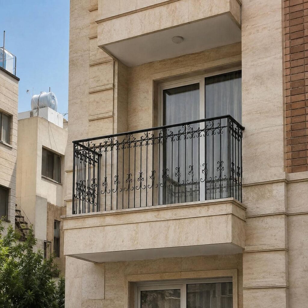 نرده بالکن ویلایی با طراحی سفارشی