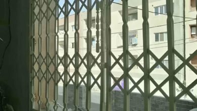 حفاظ درب آکاردئونی مشکی با قفل مرکزی در قزوین