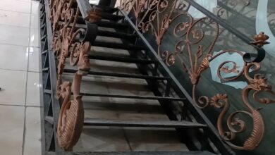 نرده راه پله آهنی با دست‌انداز پیوسته استان خراسان شمالی